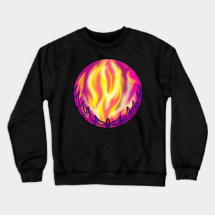 Cradled Globes 4 - Magenta Flame Crewneck Sweatshirt